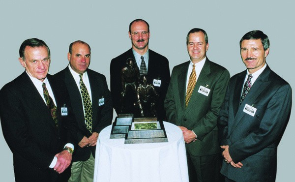 1997 - Homer Smith, Arizona; Alan Borges, UCLA; Winner, Jim Herrmann, Michigan; David Cutcliffe, Tennessee; Carl Torbush, North Carolina