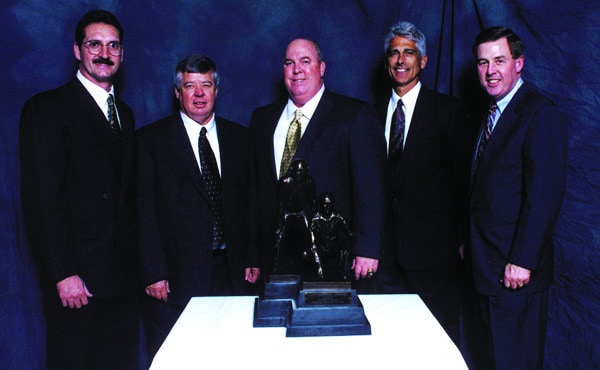 1999 - Bud Foster, Virginia Tech; Joe Lee Dunn, Mississippi State; Winner, Ralph Friedgen, Georgia Tech; Tim Rose, East Carolina; Greg Davis, Texas